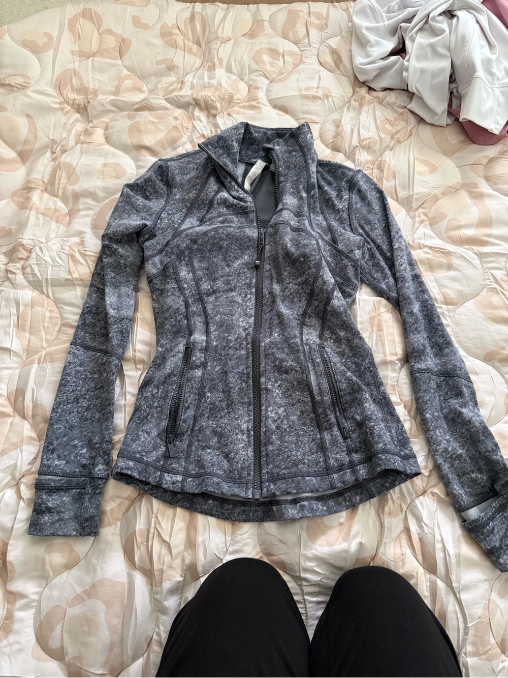 lululemon athletica Women's Marled Charcoal Zip-Up Jacket